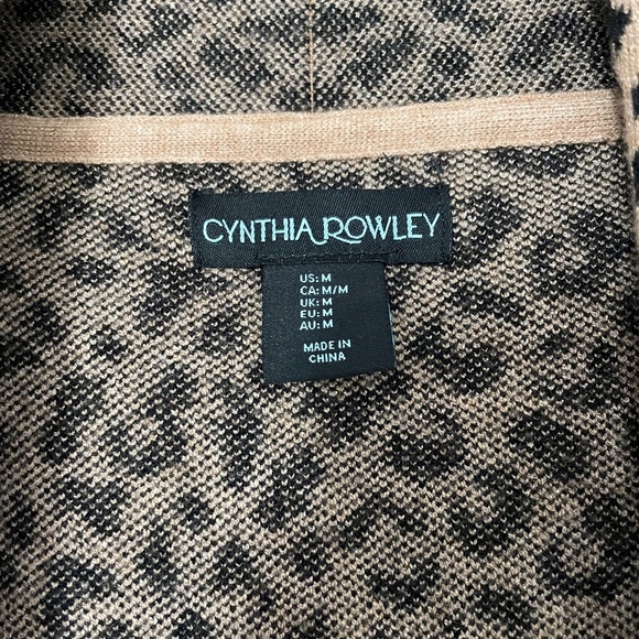 Cynthia Rowley Long Open Front Leopard Print Jacket - Women's M - Picture 7 of 15